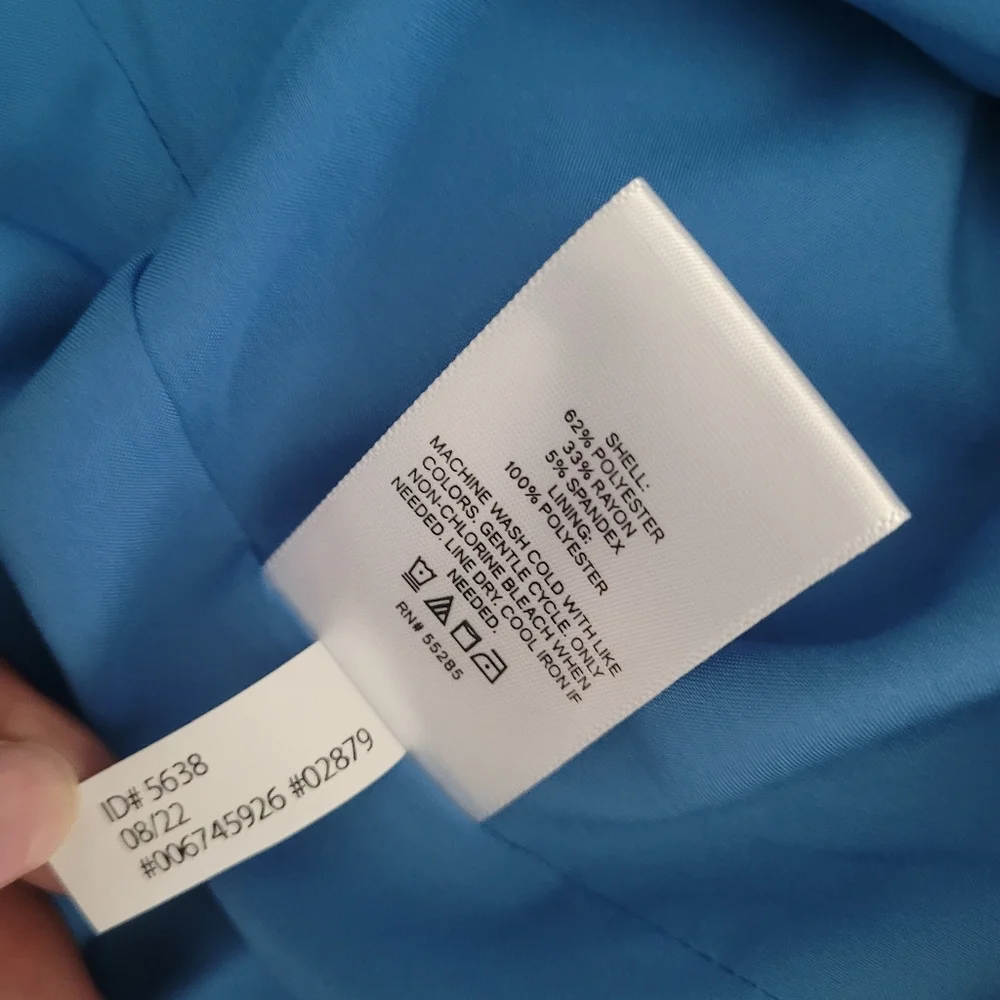 Express Double Breasted Hourglass Blazer Blue Tailored Blazer Size 2 - Picture 6 of 7